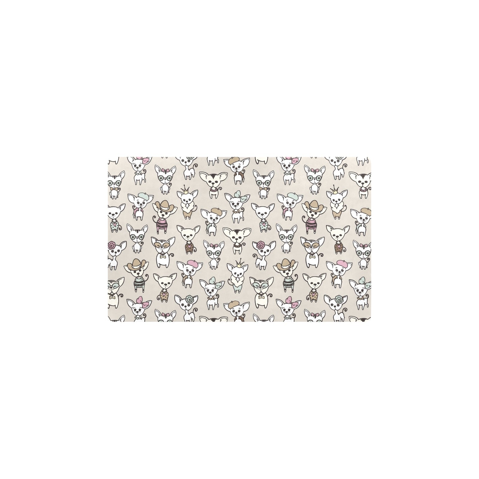 Chihuahua Pattern Print Design 02 Kitchen Mat