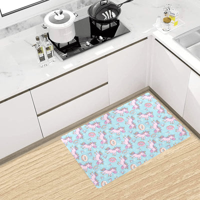 Donut Unicorn Pattern Print Design DN016 Kitchen Mat