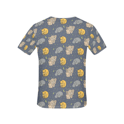 Safari Elephant Lion Print Design LKS303 Women's  T-shirt