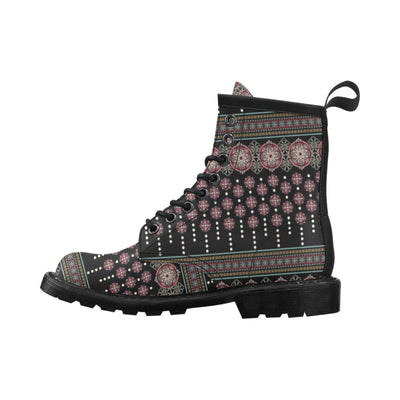 Ethnic Dot Style Print Pattern Women's Boots