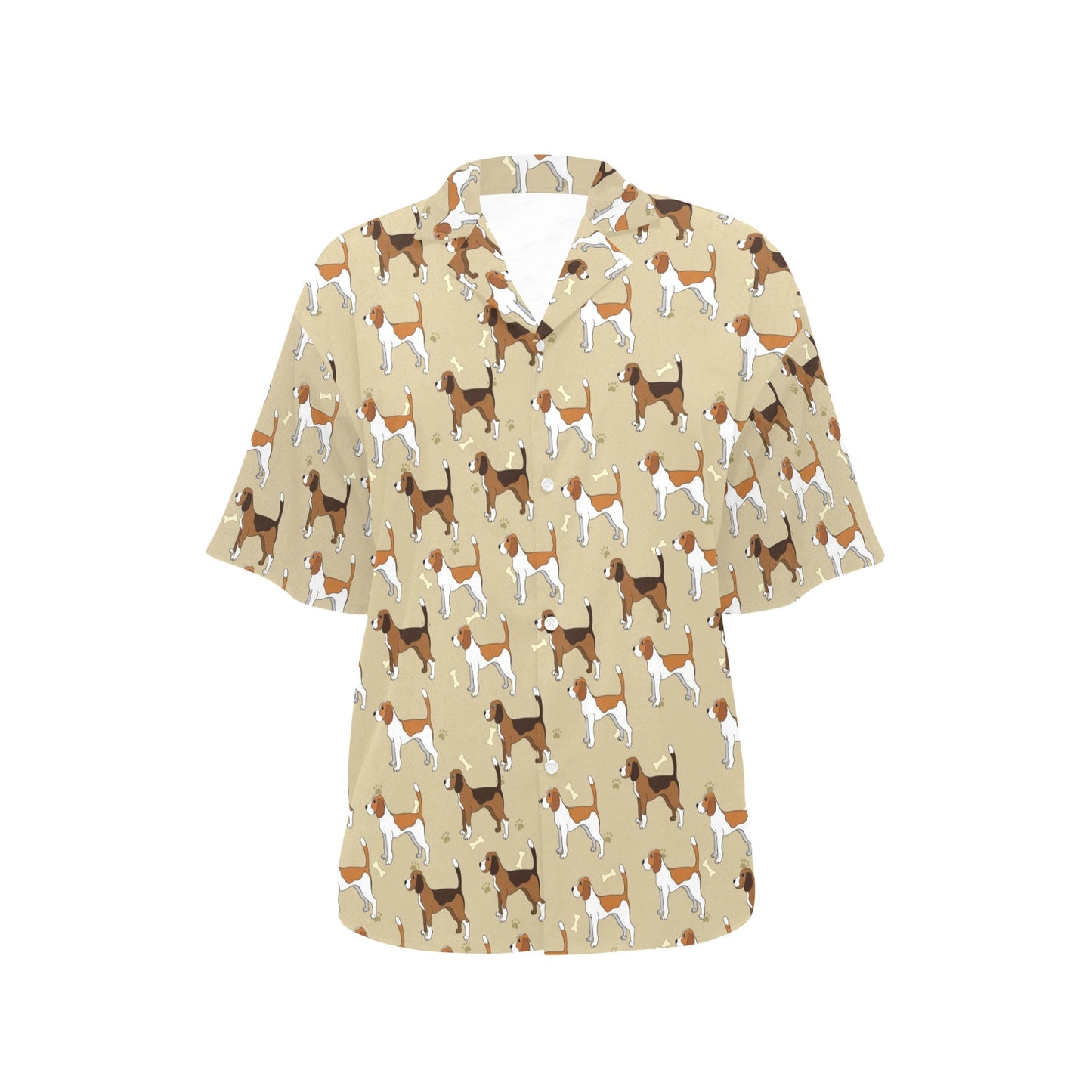 Beagle Pattern Print Design 01 Women's Hawaiian Shirt
