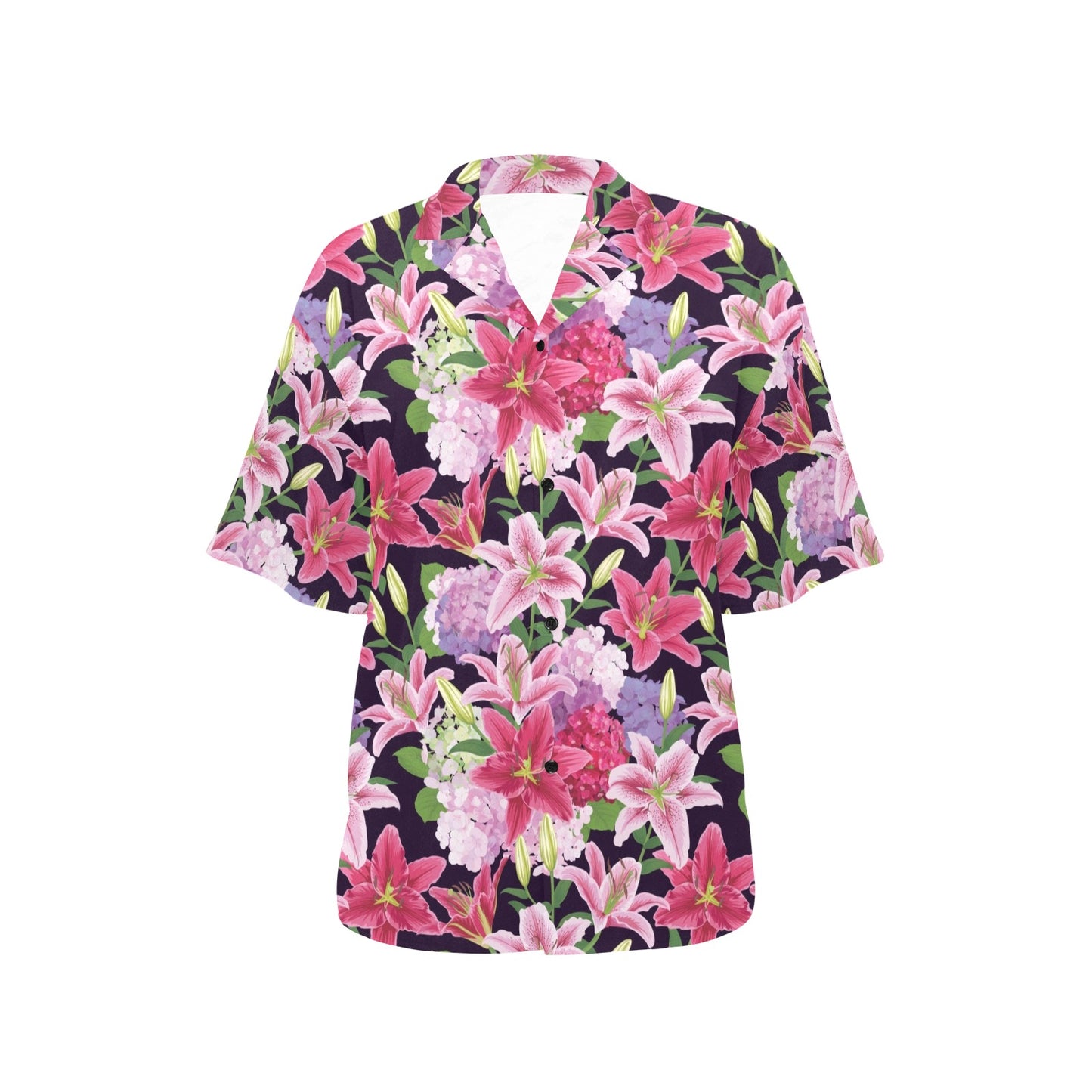 Lily Pattern Print Design LY017 Women's Hawaiian Shirt