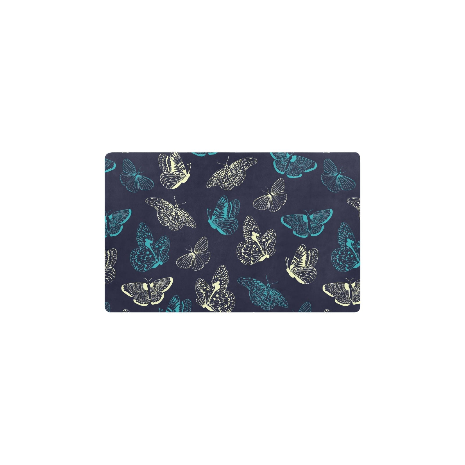 Monarch Butterfly Pattern Print Design 01 Kitchen Mat