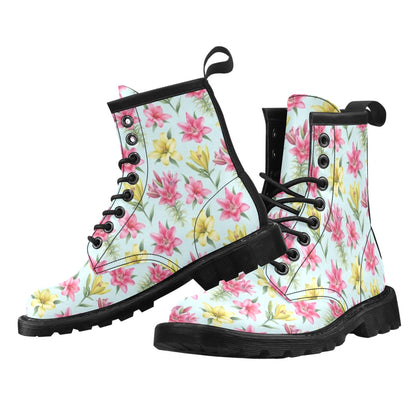 Lily Pattern Print Design LY010 Women's Boots