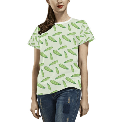 Zucchini Print Design LKS302 Women's  T-shirt