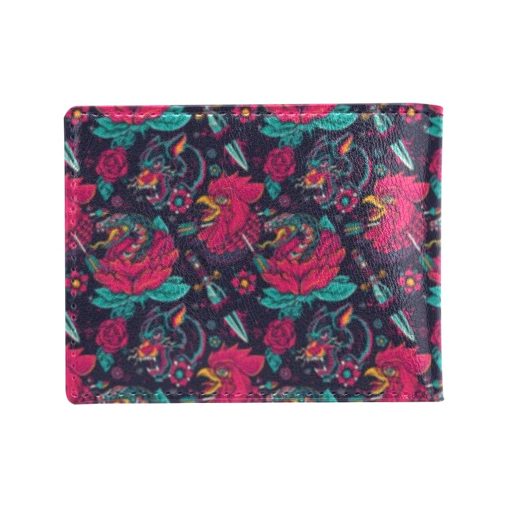 Old School Tattoo Print Men's ID Card Wallet