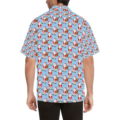 Santa Christmas Themed Print Design LKS305 Men's Hawaiian Shirt