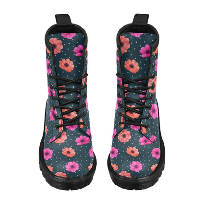 Anemone Pattern Print Design AM08 Women's Boots