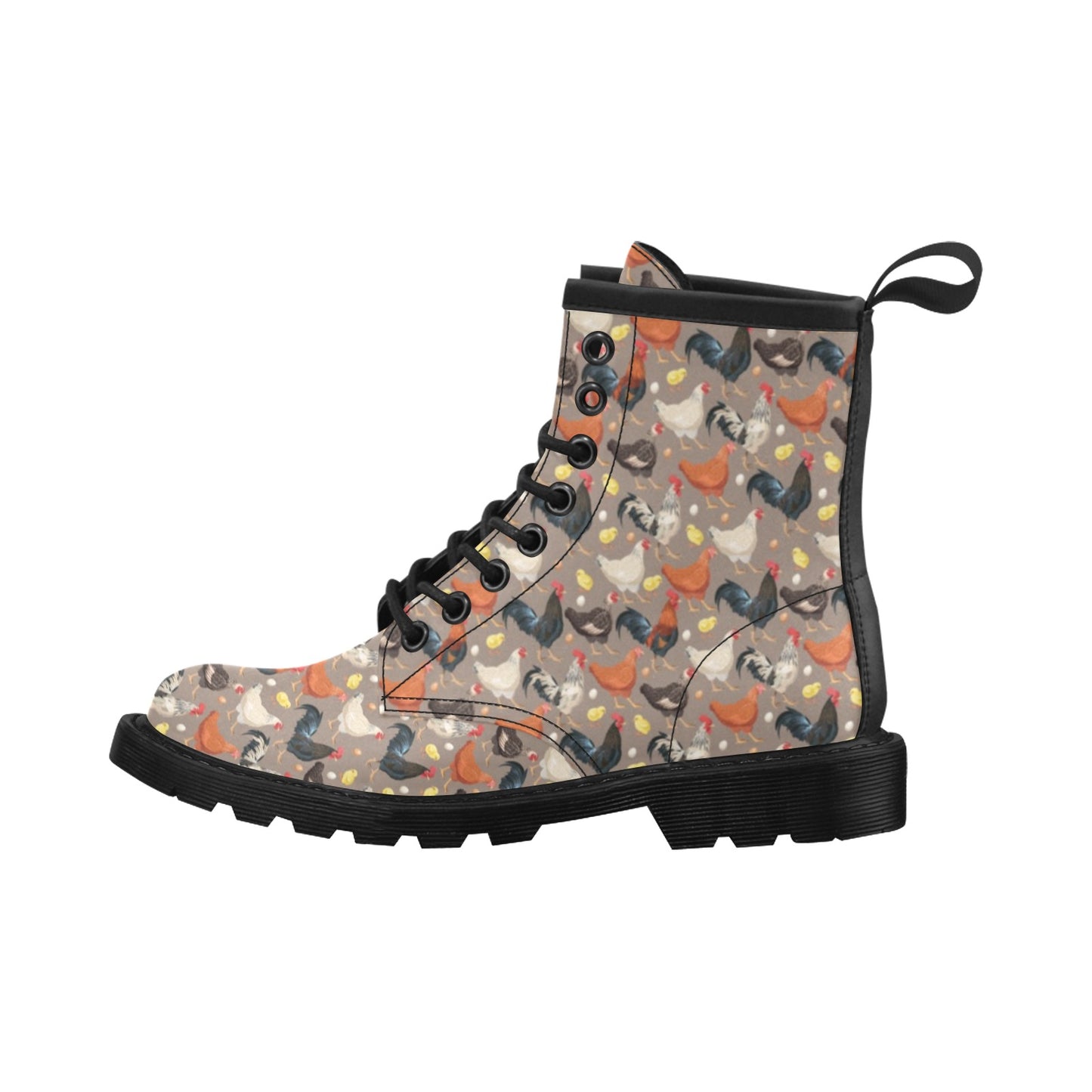 Chicken Evolution Pattern Women's Boots