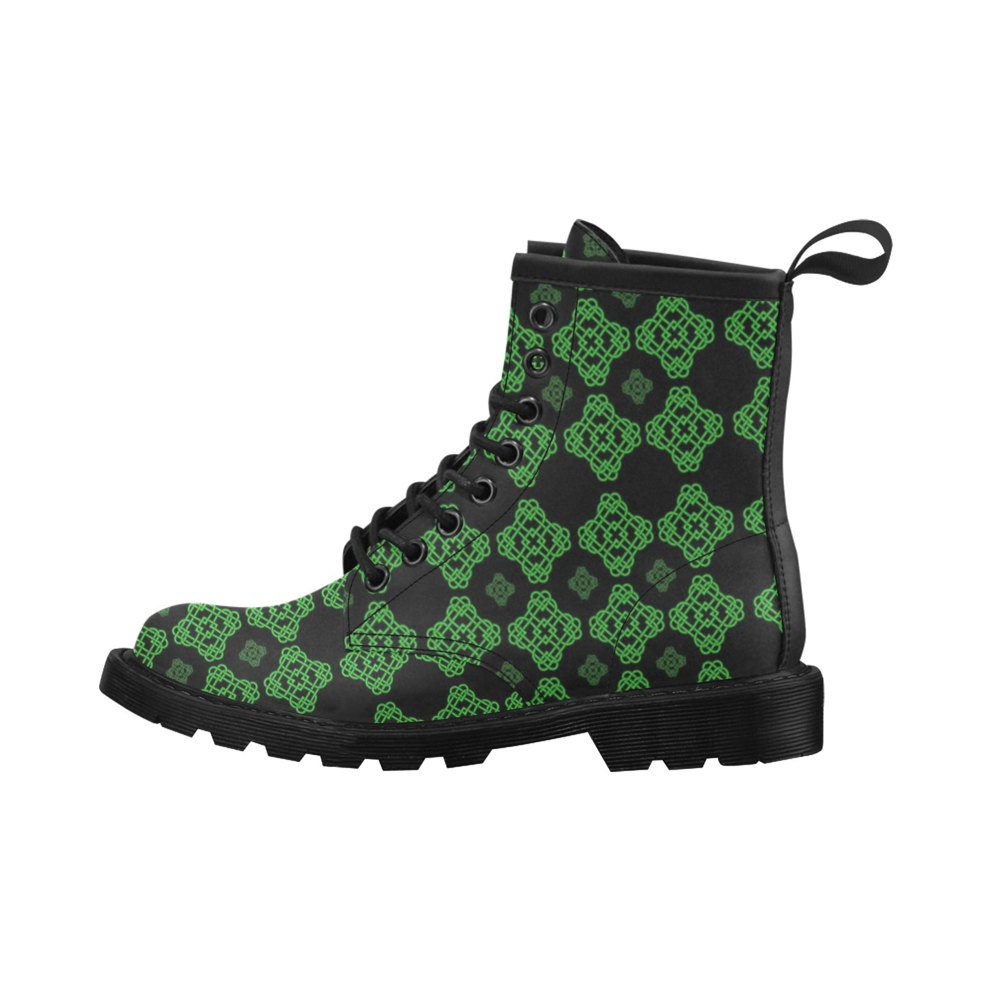 Celtic Knot Green Neon Design Women's Boots