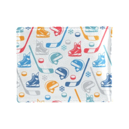 Hockey Equipment Print Design LKS301 Men's ID Card Wallet