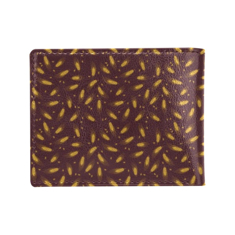 Agricultural Gold Wheat Print Pattern Men's ID Card Wallet