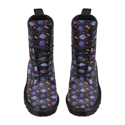 UFO Star Galaxy Print Design LKS308 Women's Boots