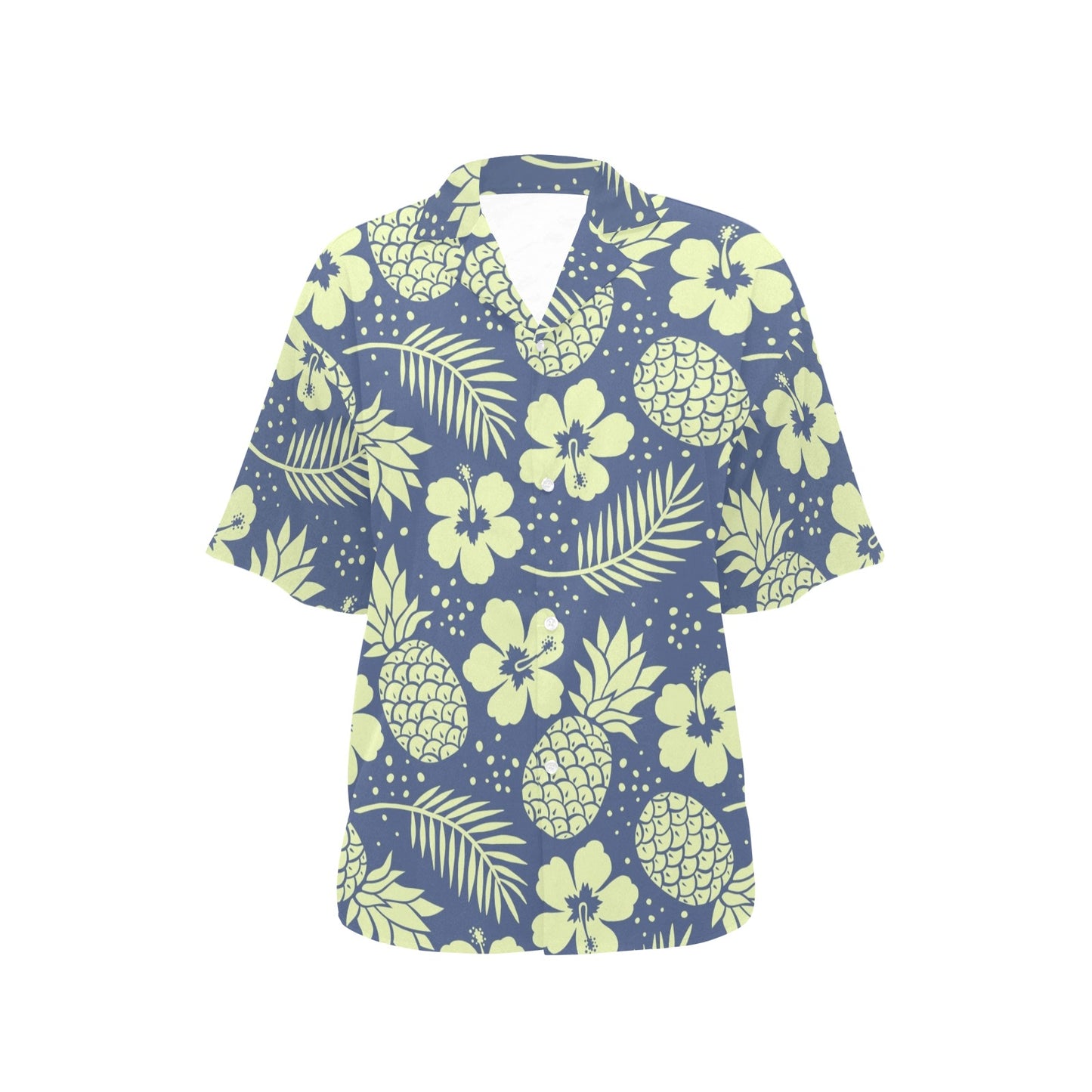 Pineapple Pattern Print Design PP07 Women's Hawaiian Shirt