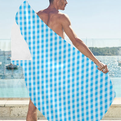 Gingham Print Design LKS401 Beach Towel 32" x 71"