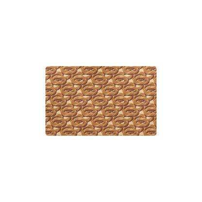 Bagel Pattern Print Design 02 Kitchen Mat