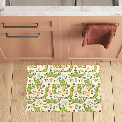 Alligator Pattern Print Design 01 Kitchen Mat