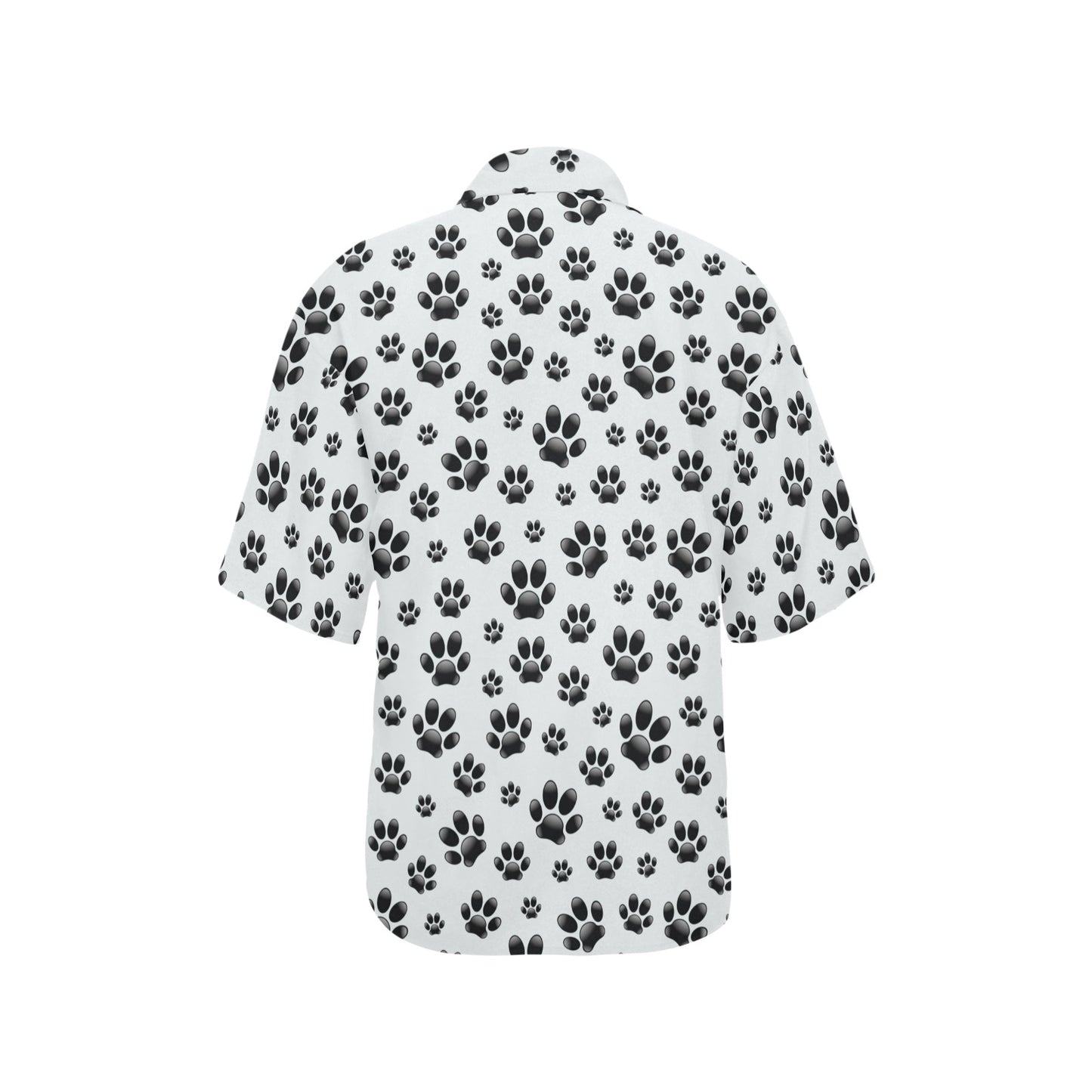 Paw Themed Print Women's Hawaiian Shirt