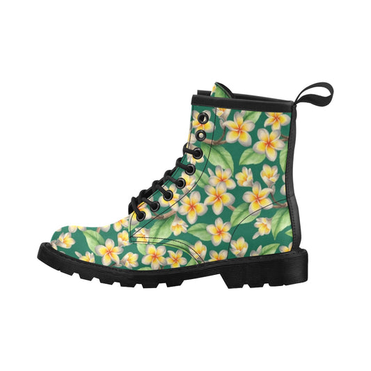 Plumeria Pattern Print Design PM07 Women's Boots
