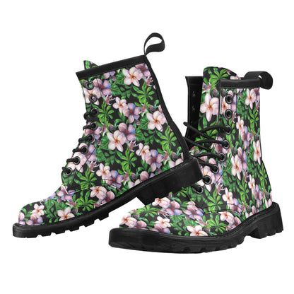 Plumeria Pattern Print Design PM01 Women's Boots