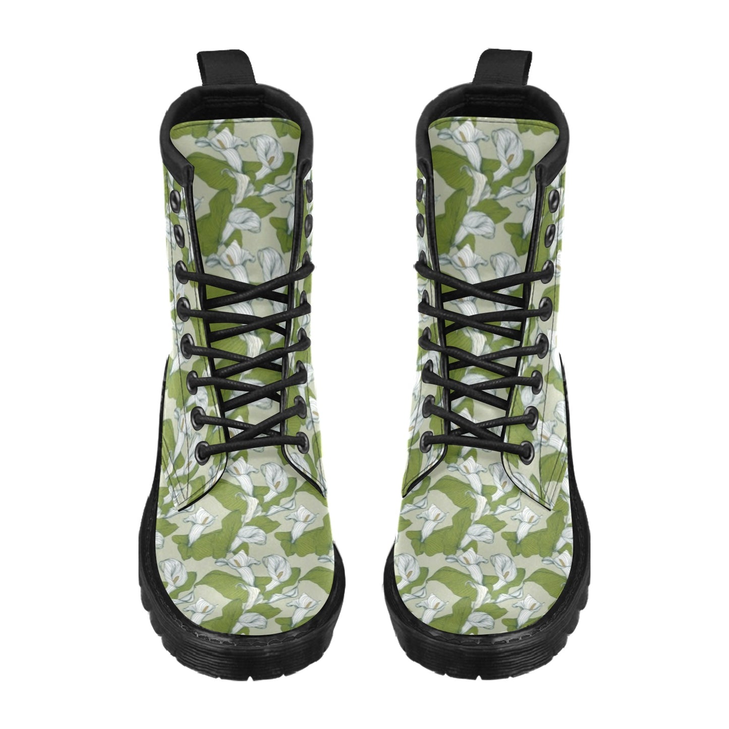 Lily Pattern Print Design LY08 Women's Boots