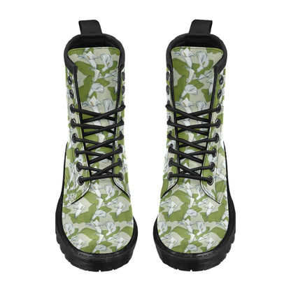 Lily Pattern Print Design LY08 Women's Boots