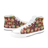 Tie Dye Print Design LKS301 High Top Women's White Shoes