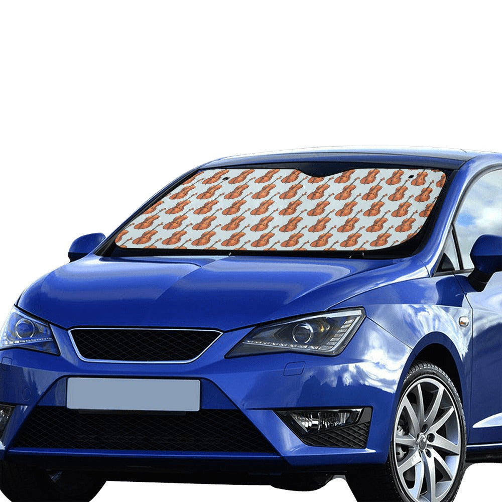 Violin Print Design LKS406 Car front Windshield Sun Shade