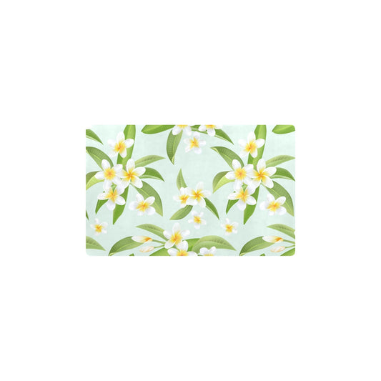 Yellow Plumeria Pattern Print Design PM024 Kitchen Mat