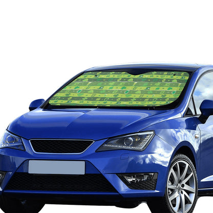 Shamrock Print Design LKS303 Car front Windshield Sun Shade