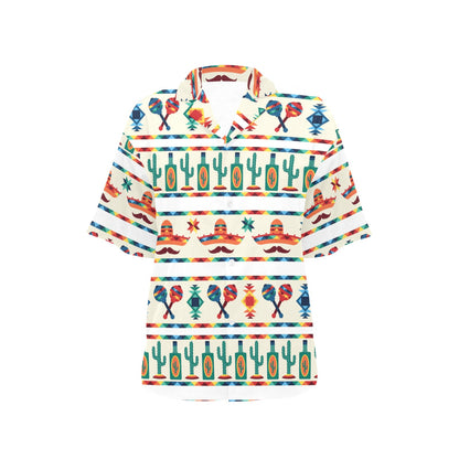 Maracas Mexican Pattern Print Design 01 Women's Hawaiian Shirt