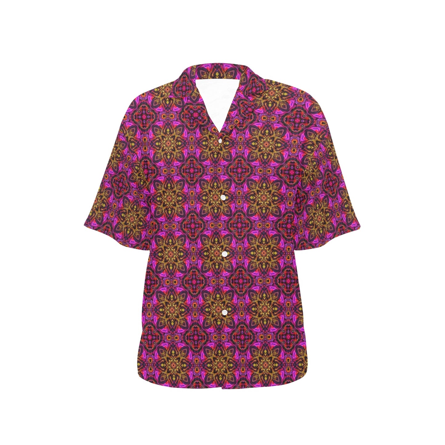 kaleidoscope Abstract Print Design Women's Hawaiian Shirt