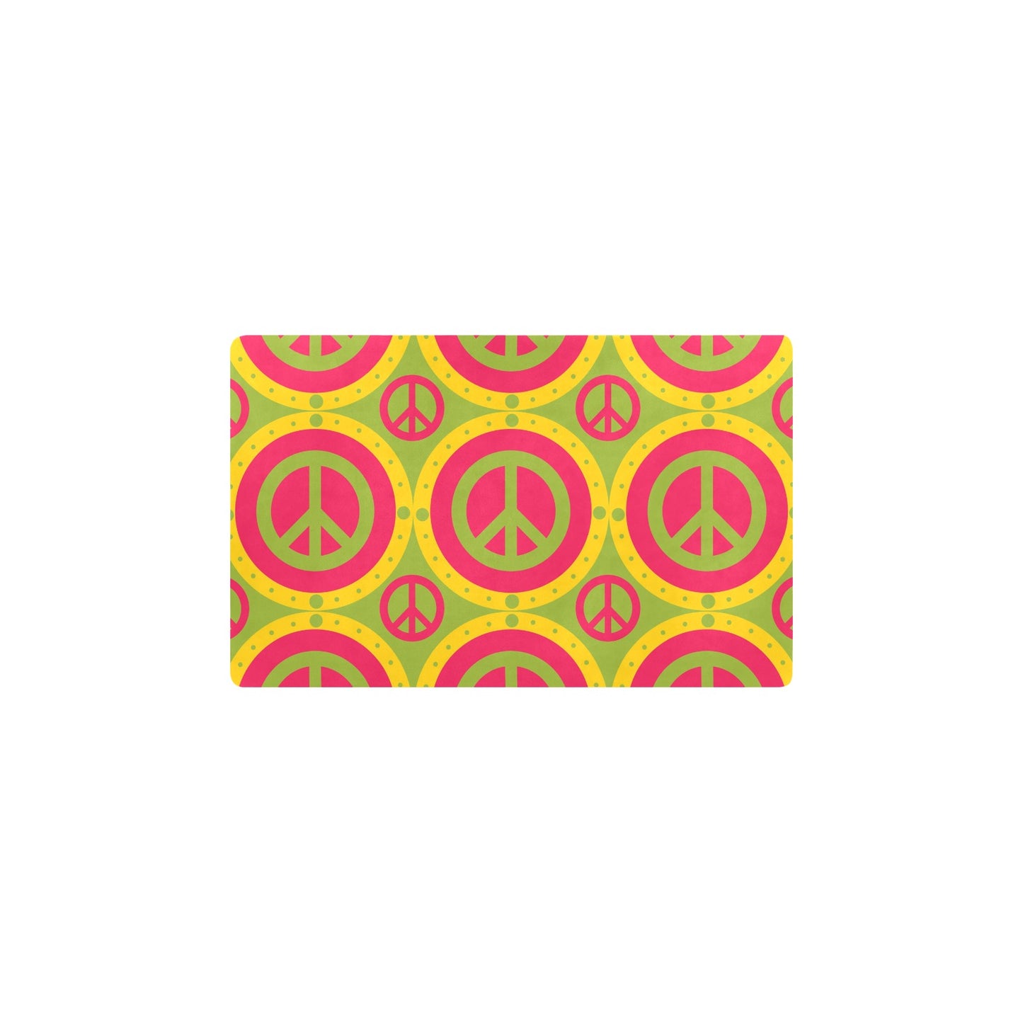 Peace Sign Pattern Print Design A01 Kitchen Mat