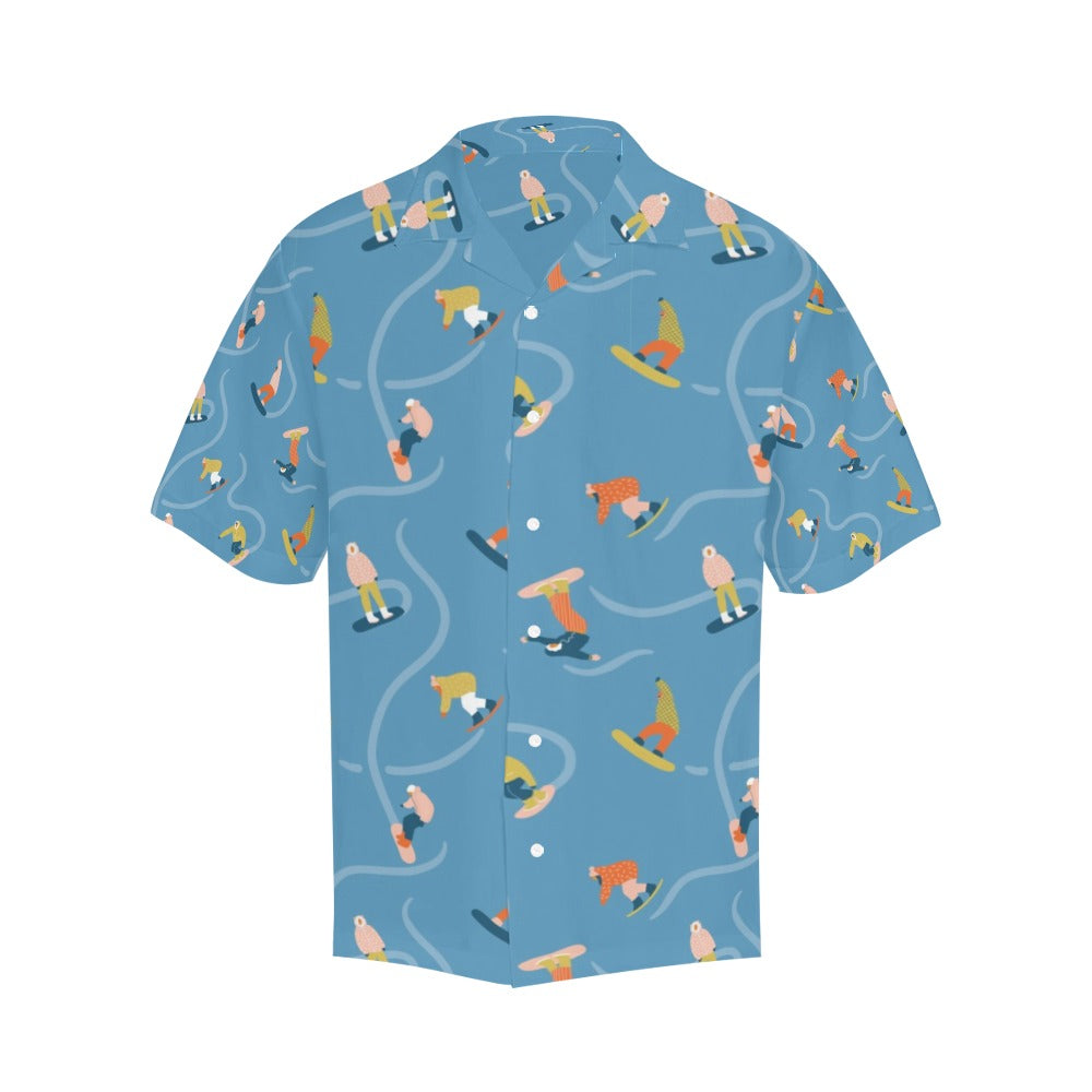 Snowboard Print Design LKS303 Men's Hawaiian Shirt