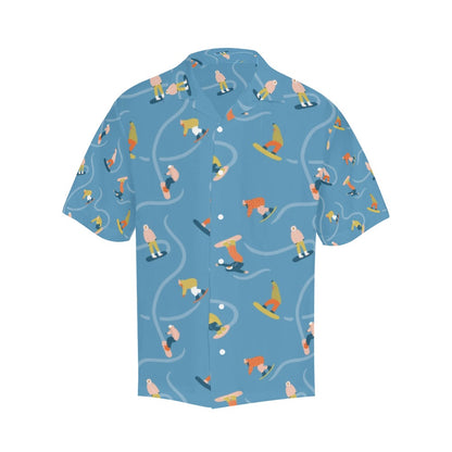 Snowboard Print Design LKS303 Men's Hawaiian Shirt