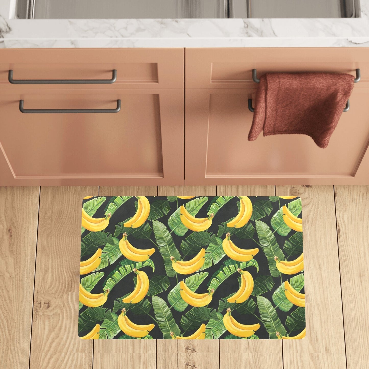 Banana Pattern Print Design BA01 Kitchen Mat