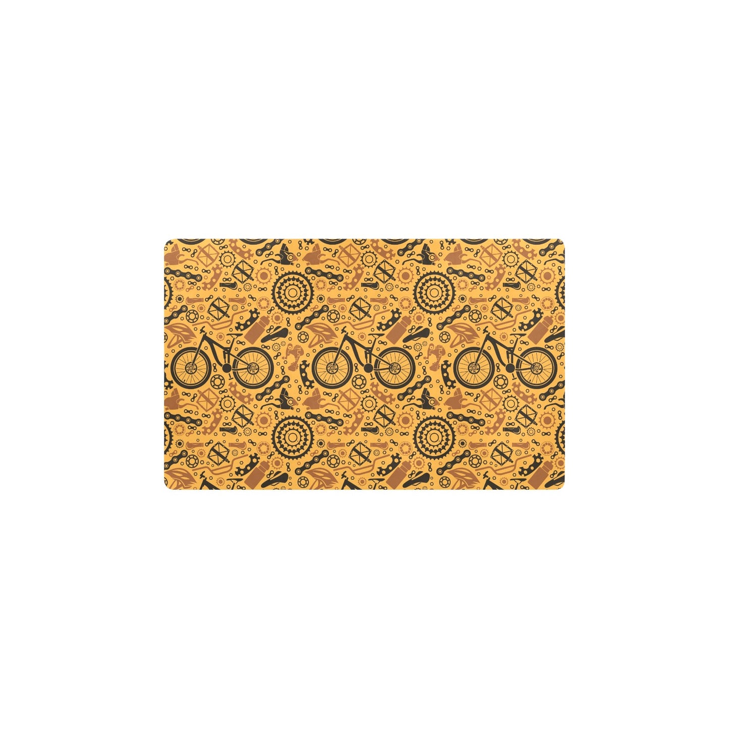 Mountain bike Pattern Print Design 03 Kitchen Mat