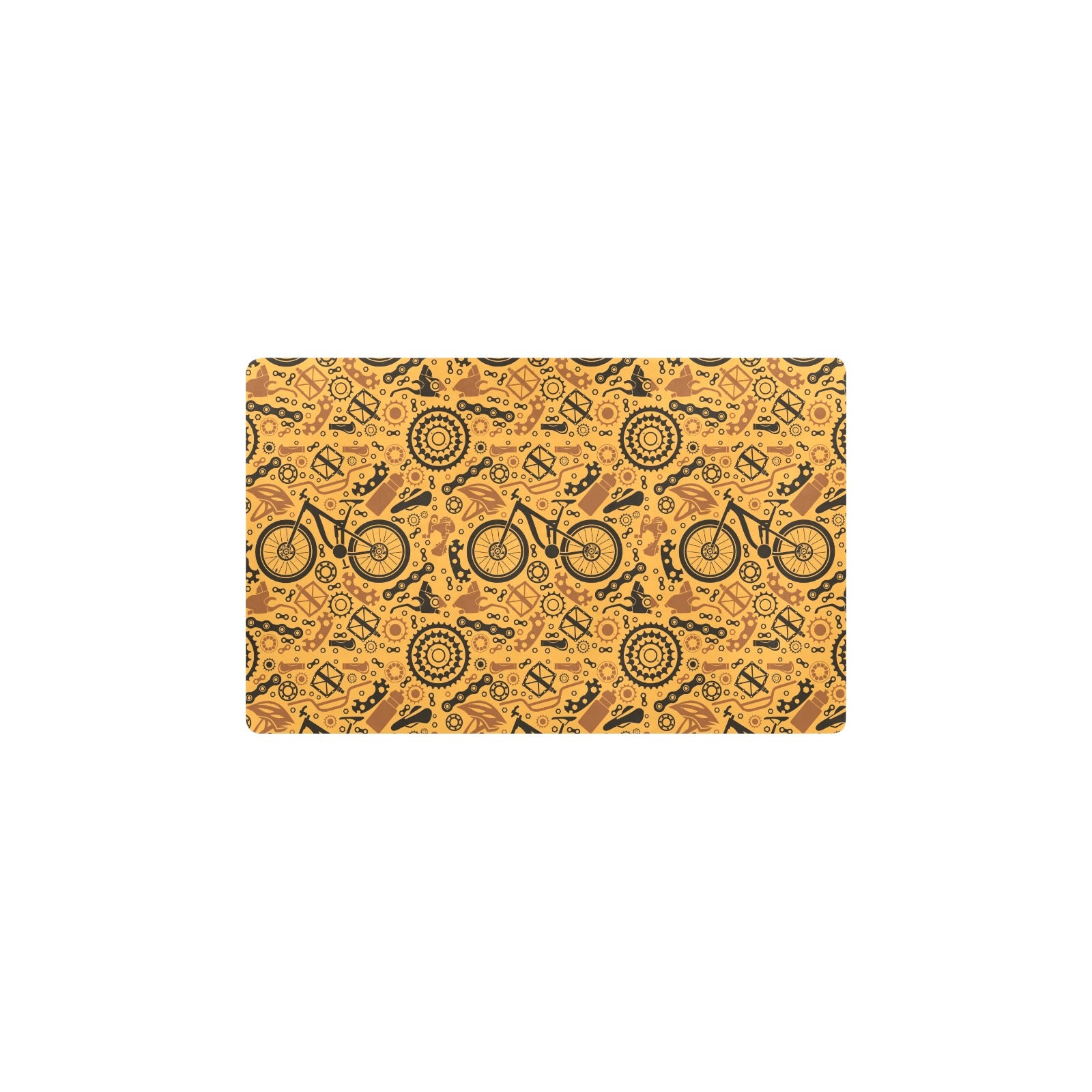 Mountain bike Pattern Print Design 03 Kitchen Mat
