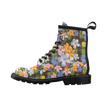 Plumeria Pattern Print Design PM03 Women's Boots