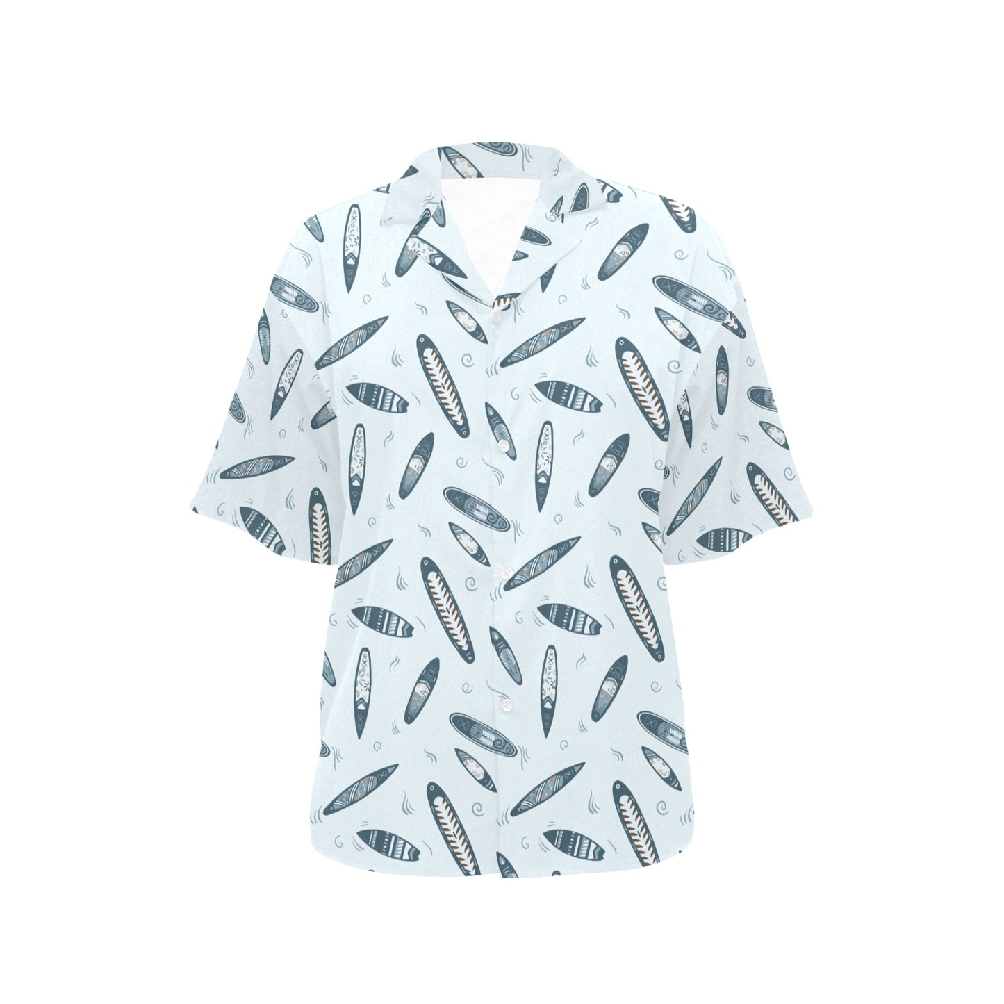 Surfboard Print Design LKS306 Women's Hawaiian Shirt