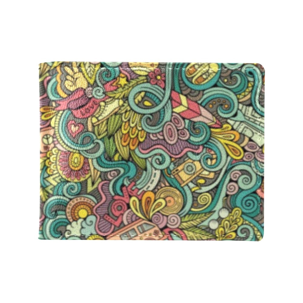 Hippie Print Design LKS302 Men's ID Card Wallet