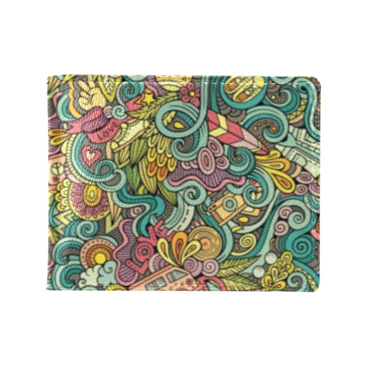 Hippie Print Design LKS302 Men's ID Card Wallet