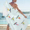 Snowboard Print Design LKS304 Beach Towel 32" x 71"