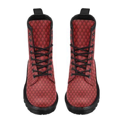 Dragons Red Skin Texture Women's Boots