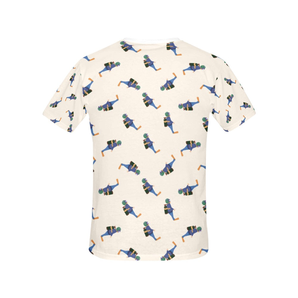 Scuba Driver Print Design LKS301 Women's  T-shirt