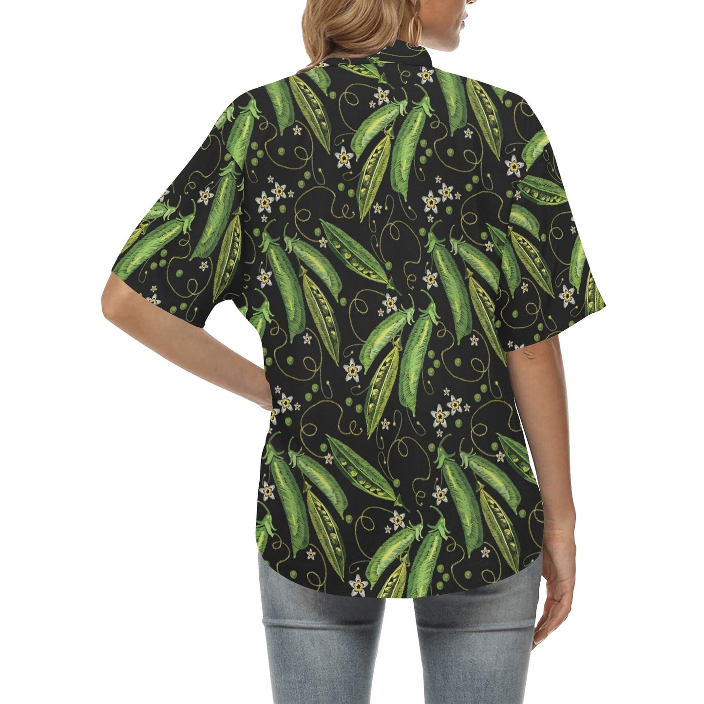 Peas Pattern Print Design A02 Women's Hawaiian Shirt