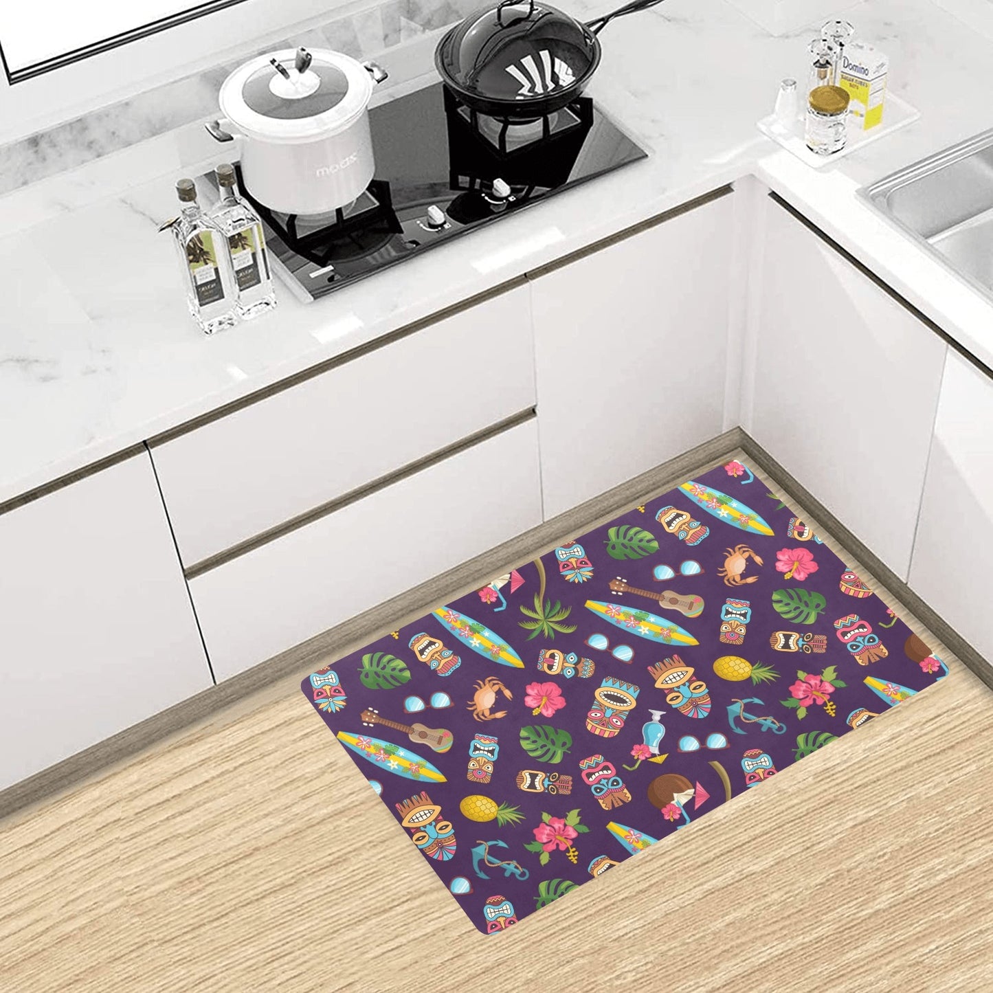 Hawaiian Themed Pattern Print Design H024 Kitchen Mat