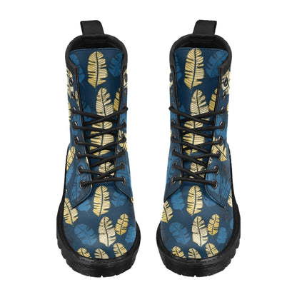 Banana Leaf Pattern Print Design BL09 Women's Boots