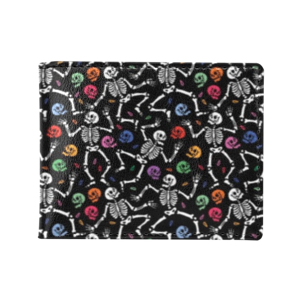 Skeleton Print Design LKS307 Men's ID Card Wallet