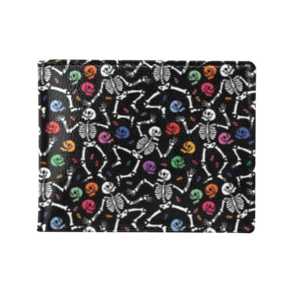 Skeleton Print Design LKS307 Men's ID Card Wallet